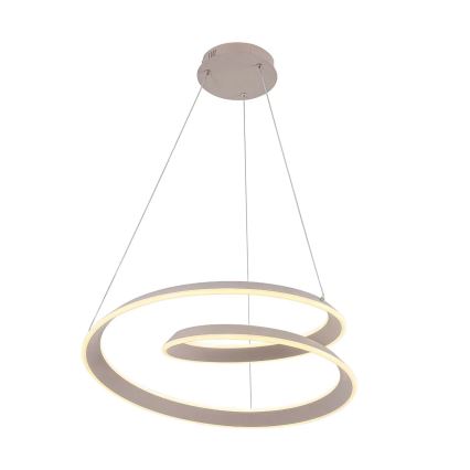 LED Lustr na lanku CASHMERE LED/75W/230V pr. 60 cm bílá