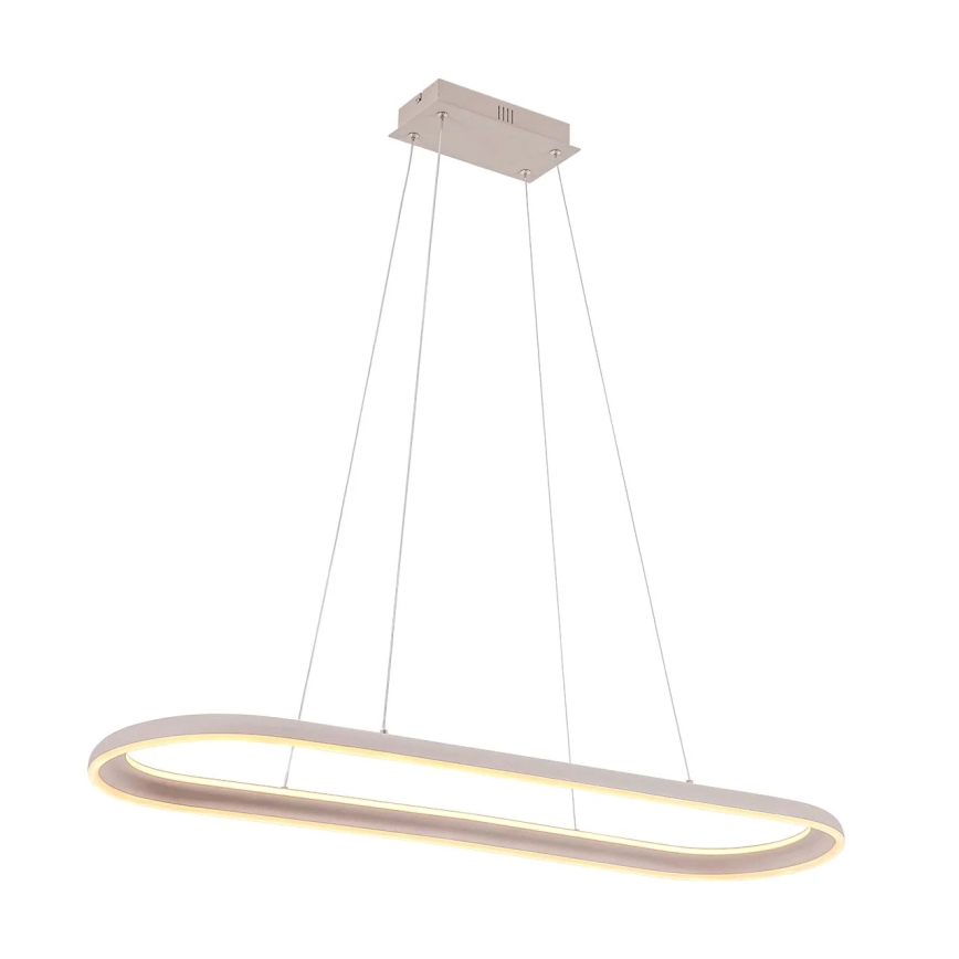 LED Lustr na lanku CASHMERE LED/80W/230V 30x100 cm béžová