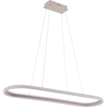LED Lustr na lanku CASHMERE LED/80W/230V 30x100 cm bílá