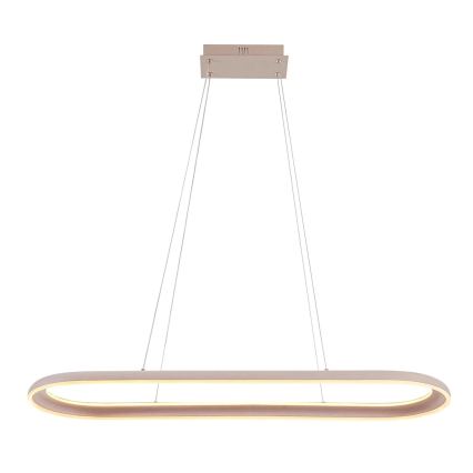 LED Lustr na lanku CASHMERE LED/80W/230V 30x100 cm bílá