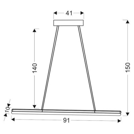 LED Lustr na lanku COCONUT LED/28W/230V
