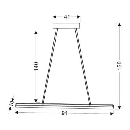 LED Lustr na lanku COCONUT LED/28W/230V