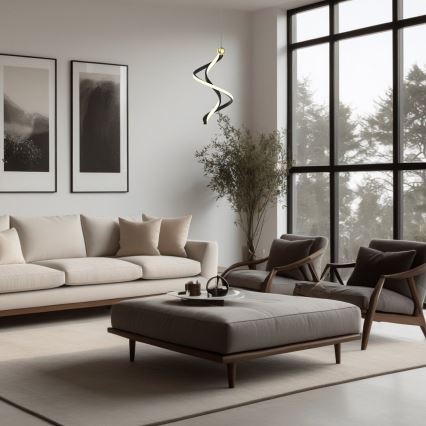 LED Lustr na lanku COLIA LED/19W/230V černá/zlatá