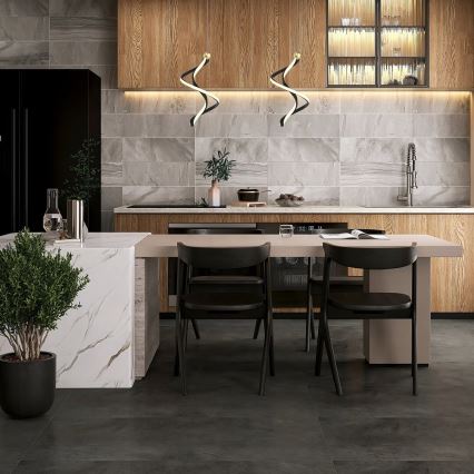 LED Lustr na lanku COLIA LED/19W/230V černá/zlatá