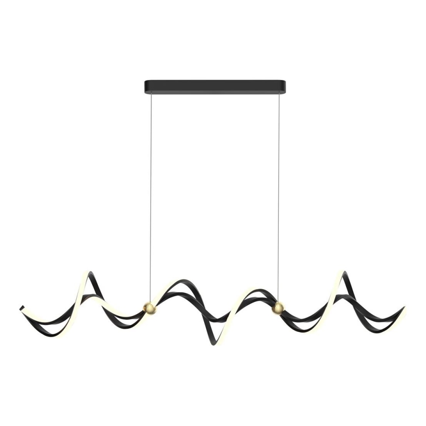 LED Lustr na lanku COLIA LED/55W/230V černá/zlatá