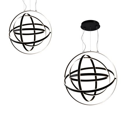 LED Lustr na lanku COPERNICUS 1xLED/260W/230V černá