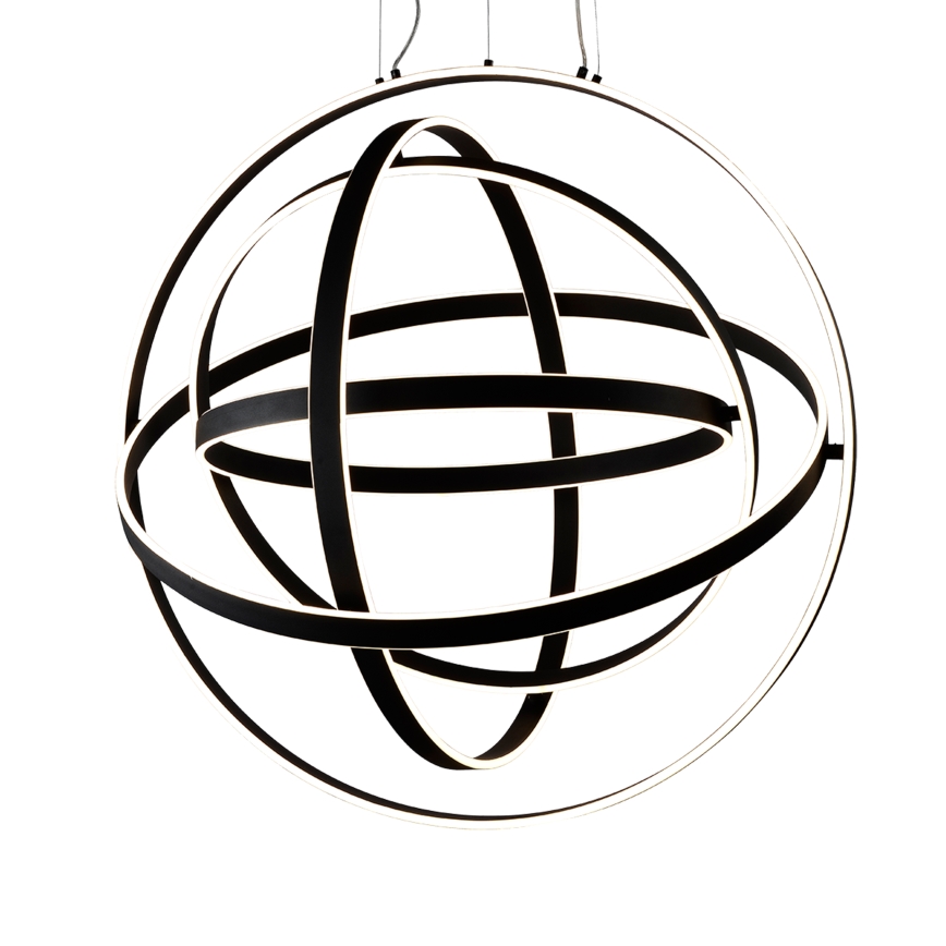 LED Lustr na lanku COPERNICUS 1xLED/260W/230V černá