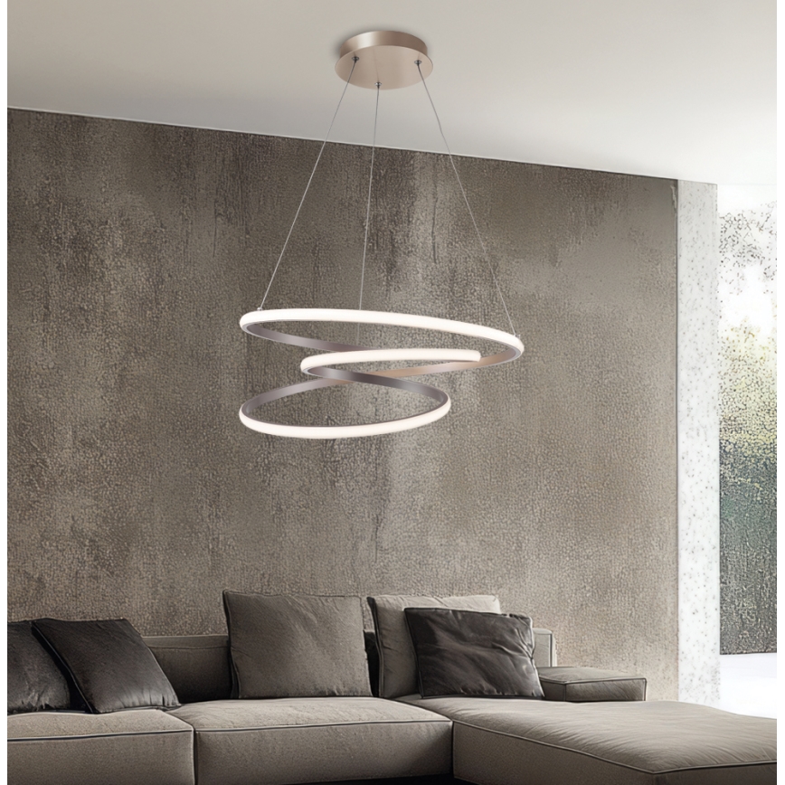 LED Lustr na lanku CORT LED/40W/230V stříbrná