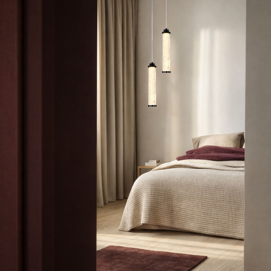 LED Lustr na lanku CORTE LED/10W/230V černá