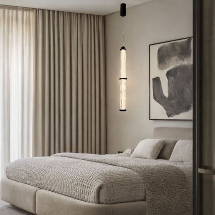 LED Lustr na lanku CORTE LED/18W/230V černá