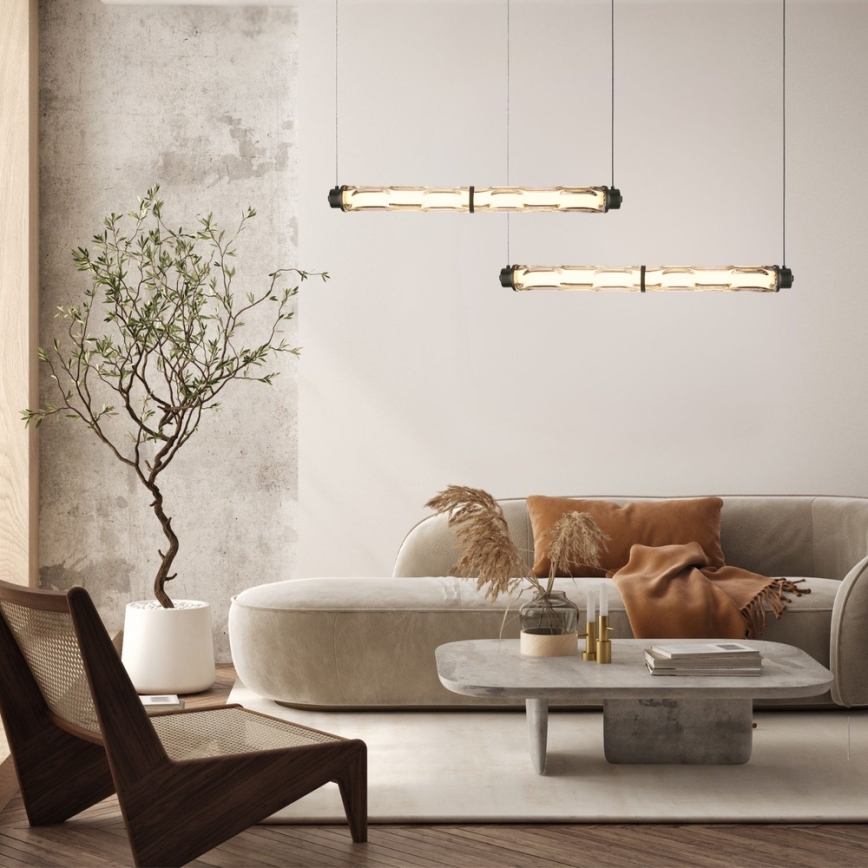LED Lustr na lanku CORTE LED/18W/230V černá