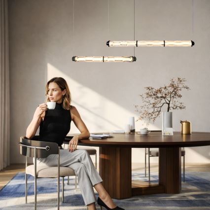 LED Lustr na lanku CORTE LED/18W/230V černá