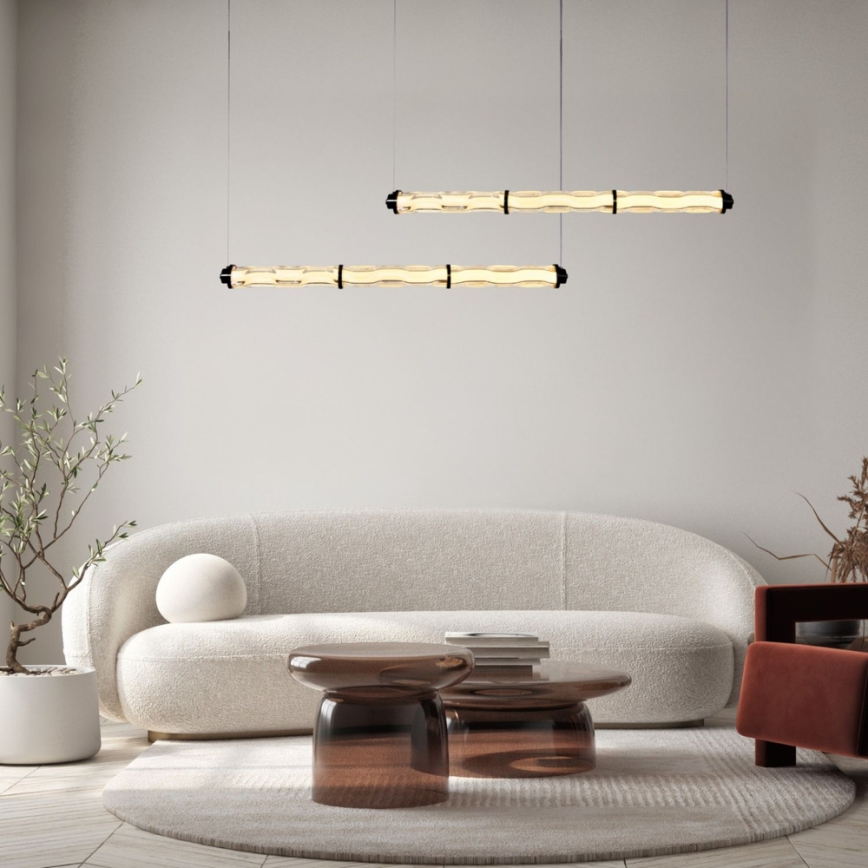 LED Lustr na lanku CORTE LED/25W/230V černá