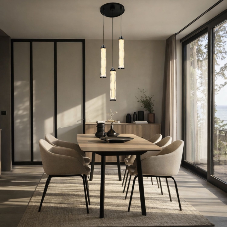 LED Lustr na lanku CORTE LED/25W/230V černá
