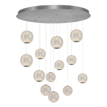 LED Lustr na lanku CREMONA 13xLED/5W/230V 3000K matný chrom
