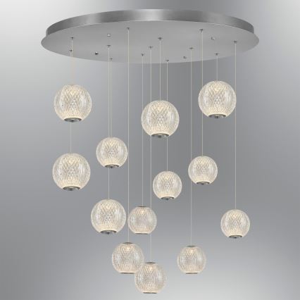LED Lustr na lanku CREMONA 13xLED/5W/230V 3000K matný chrom