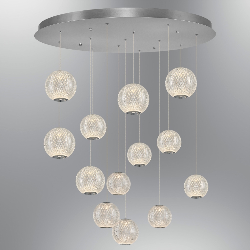 LED Lustr na lanku CREMONA 13xLED/5W/230V 3000K matný chrom