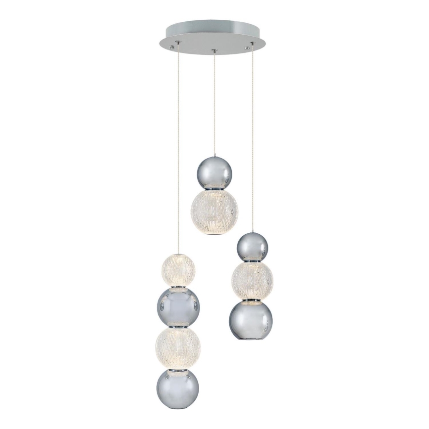 LED Lustr na lanku CREMONA LED/17W/230V 3000K matný chrom
