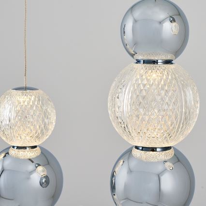 LED Lustr na lanku CREMONA LED/27W/230V 3000K matný chrom