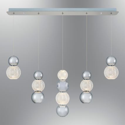 LED Lustr na lanku CREMONA LED/27W/230V 3000K matný chrom
