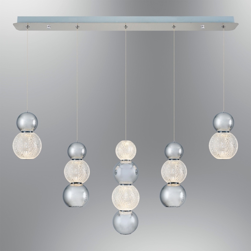 LED Lustr na lanku CREMONA LED/27W/230V 3000K matný chrom