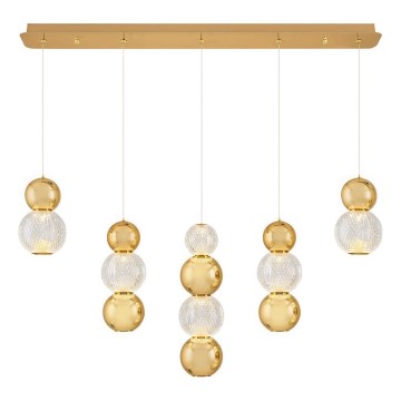 LED Lustr na lanku CREMONA LED/27W/230V 3000K zlatá