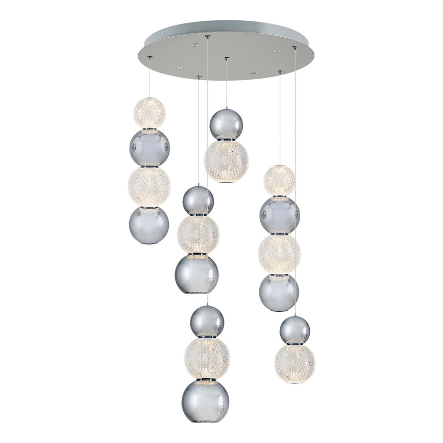 LED Lustr na lanku CREMONA LED/34W/230V 3000K matný chrom