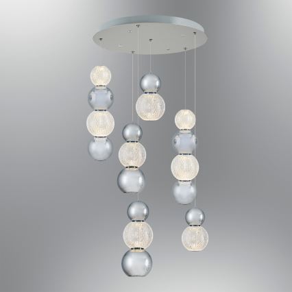 LED Lustr na lanku CREMONA LED/34W/230V 3000K matný chrom