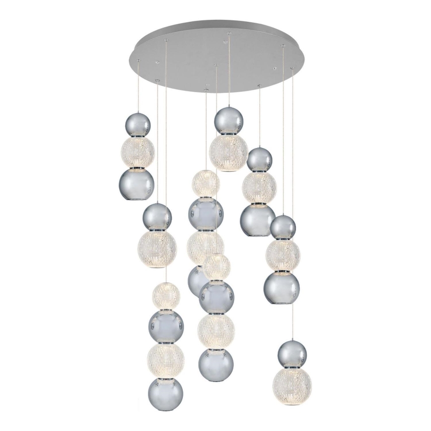 LED Lustr na lanku CREMONA LED/51W/230V 3000K matný chrom