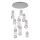 LED Lustr na lanku CREMONA LED/51W/230V 3000K matný chrom