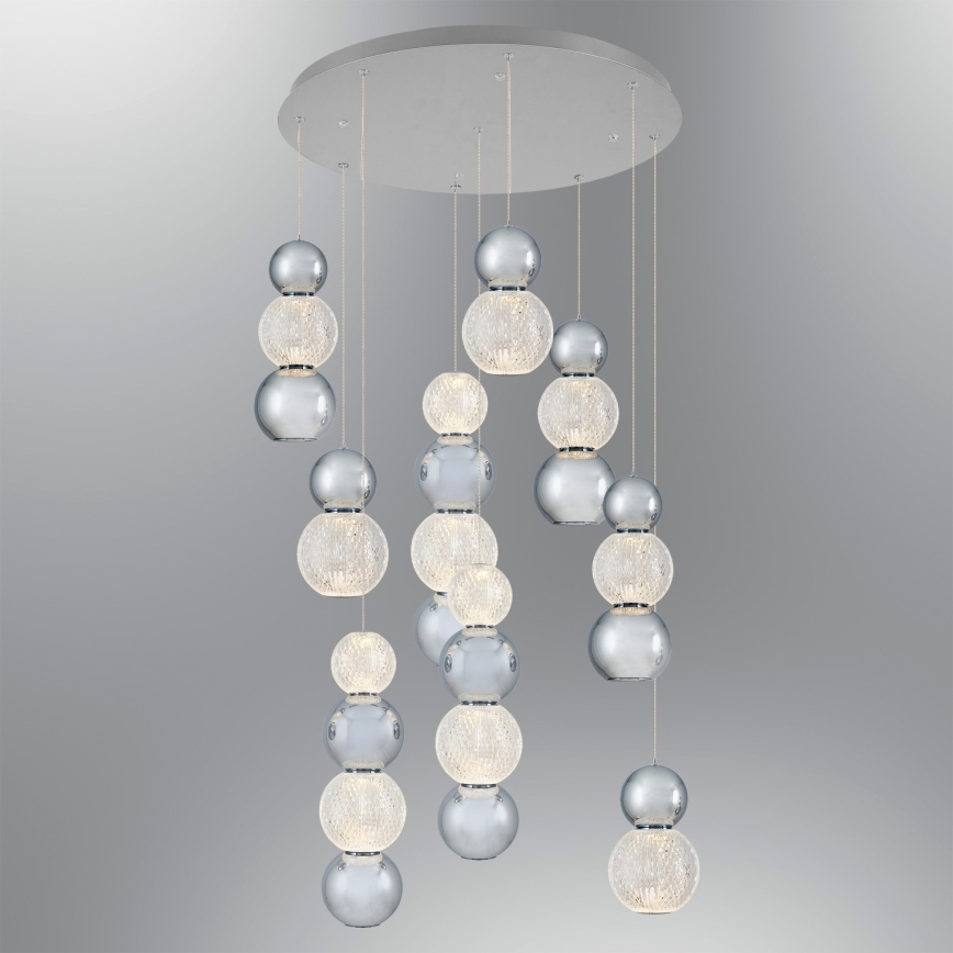 LED Lustr na lanku CREMONA LED/51W/230V 3000K matný chrom