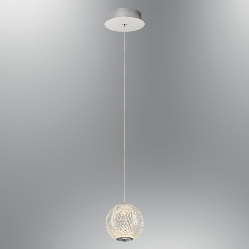 LED Lustr na lanku CREMONA LED/5W/230V 3000K matný chrom