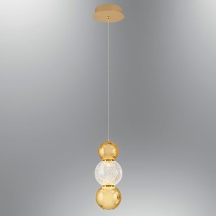 LED Lustr na lanku CREMONA LED/5W/230V 3000K zlatá