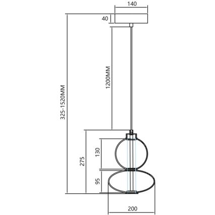 LED Lustr na lanku DAPHNE LED/12W/230V šedá