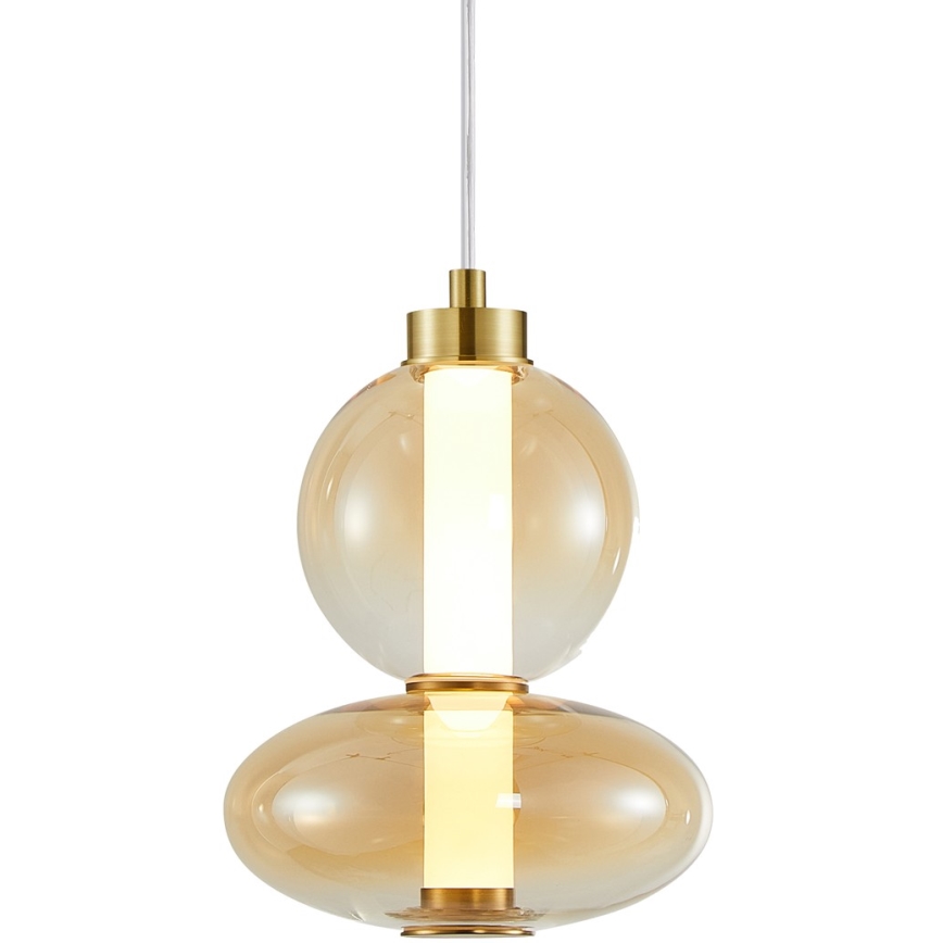 LED Lustr na lanku DAPHNE LED/12W/230V zlatá