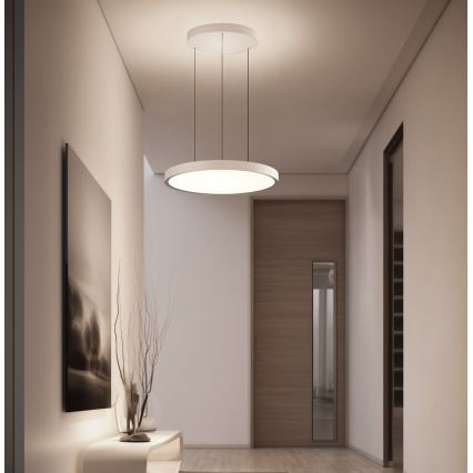 LED Lustr na lanku DENVER LED/76W/230V béžová