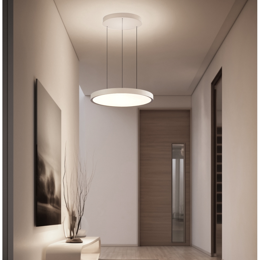LED Lustr na lanku DENVER LED/76W/230V béžová