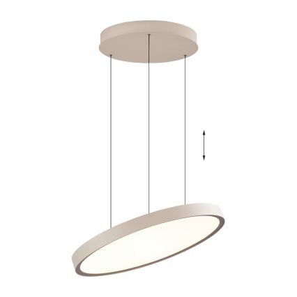 LED Lustr na lanku DENVER LED/76W/230V béžová