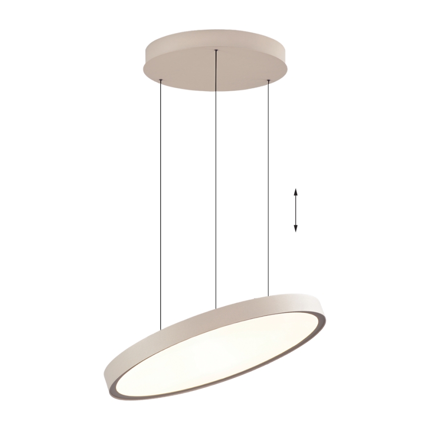 LED Lustr na lanku DENVER LED/76W/230V béžová