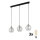 LED Lustr na lanku DEVI 3xE27/15W/230V černá/čirá