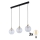 LED Lustr na lanku DEVON 3xE27/15W/230V černá/čirá