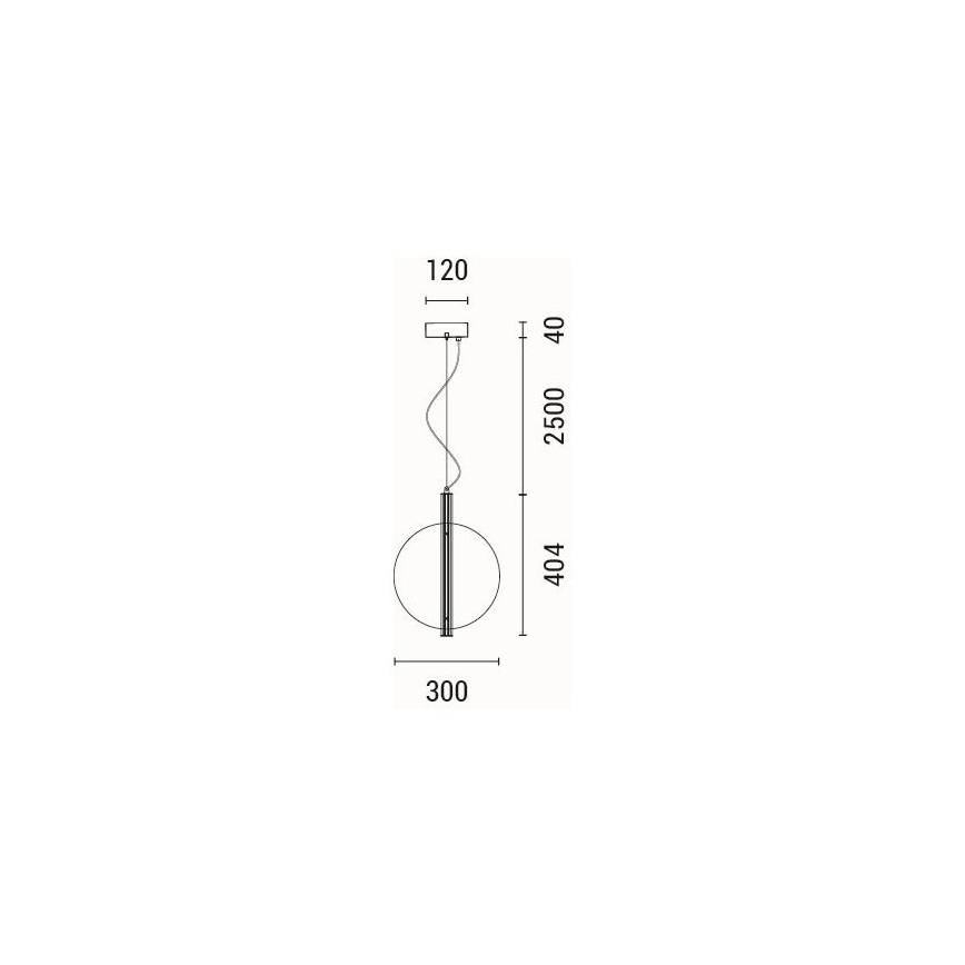 LED Lustr na lanku DISC LED/12,6W/230V 3000K
