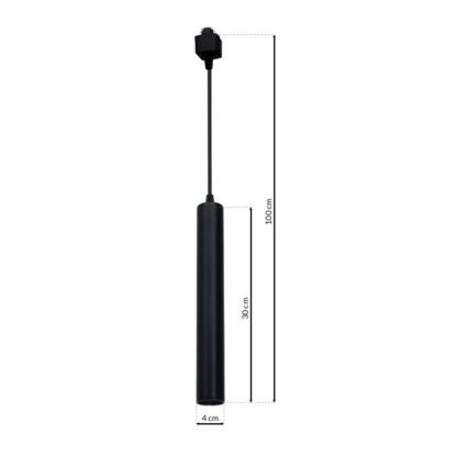 LED Lustr na lanku do lištového systému TRACK PENDANT LED/3W/230V černá