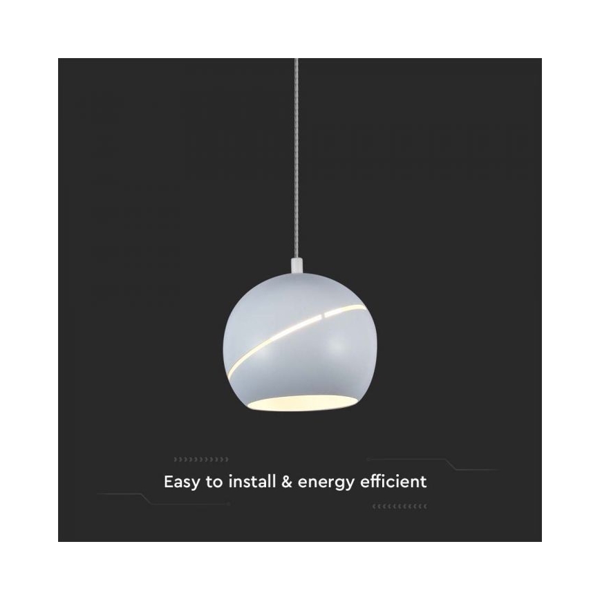 LED Lustr na lanku dotykový LED/8,5W/230V 3000K bílá