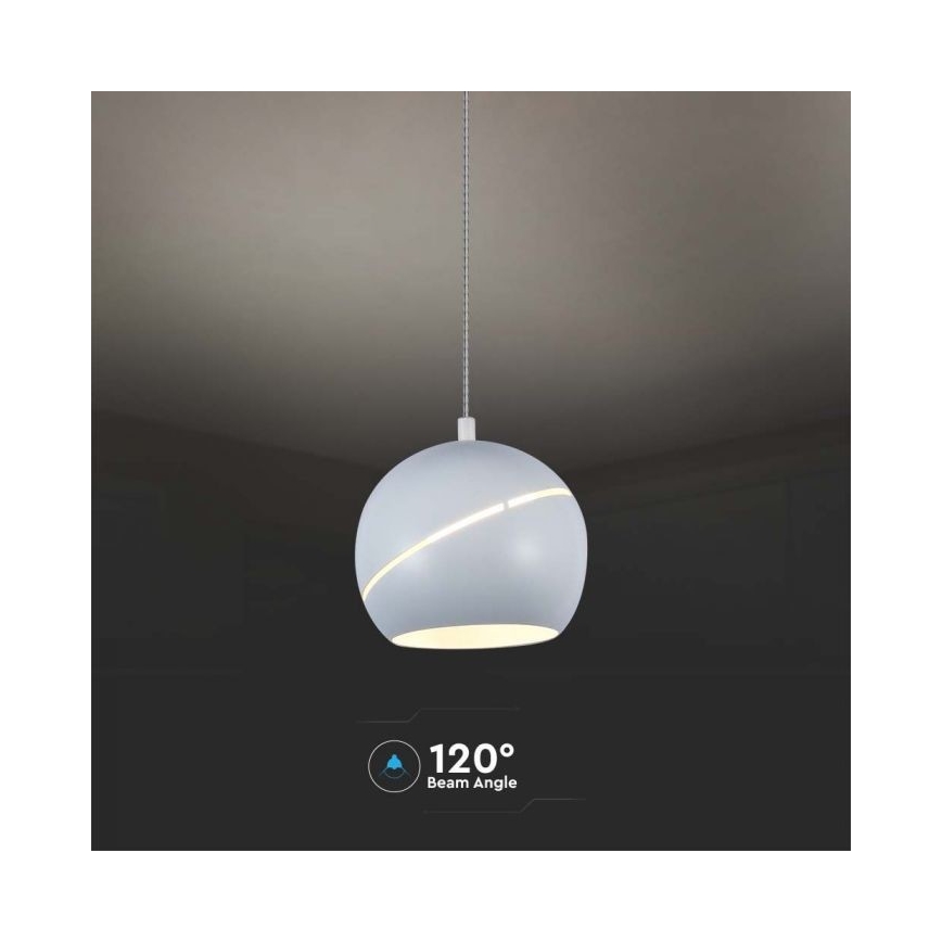 LED Lustr na lanku dotykový LED/8,5W/230V 3000K bílá