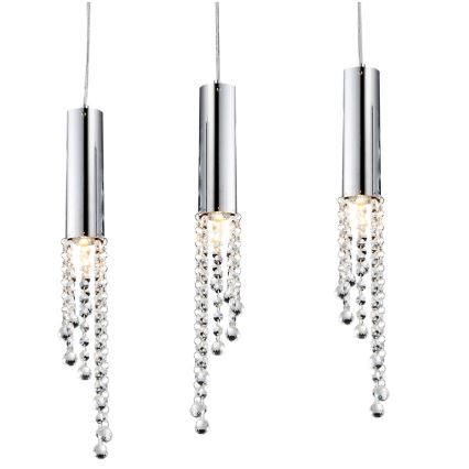 LED Lustr na lanku DUERO 3xLED/3W/230V