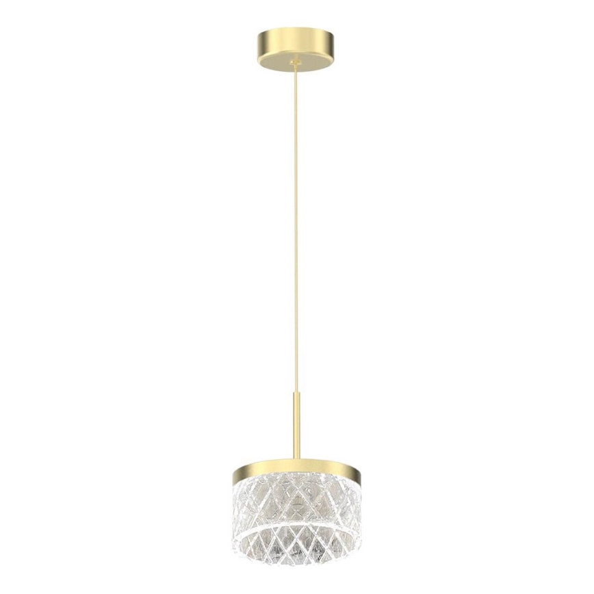 LED Lustr na lanku ELEGANCE LED/9W/230V pr. 15 cm zlatá