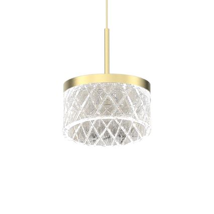 LED Lustr na lanku ELEGANCE LED/9W/230V pr. 15 cm zlatá