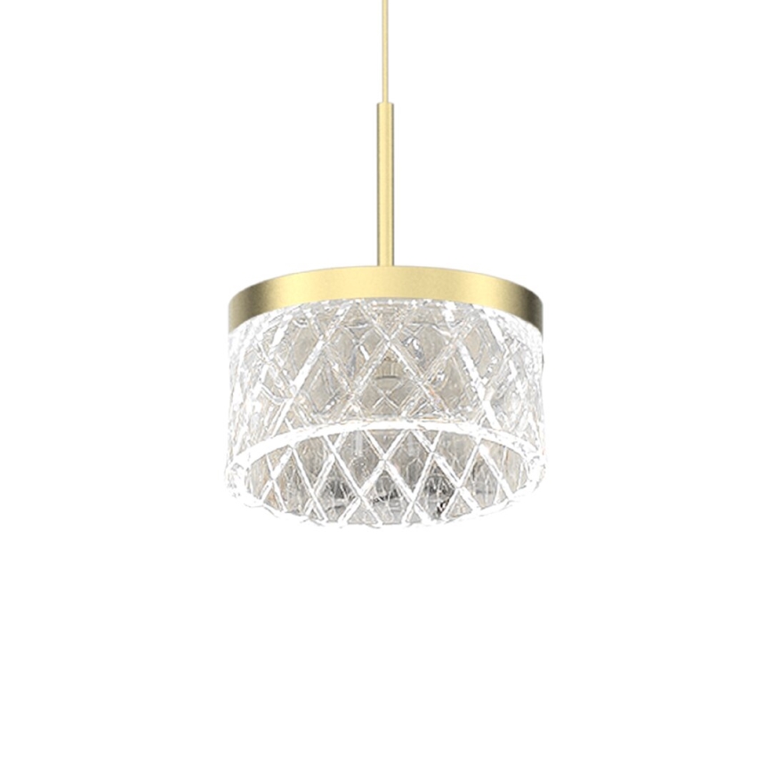 LED Lustr na lanku ELEGANCE LED/9W/230V pr. 15 cm zlatá