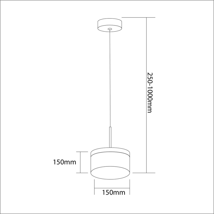 LED Lustr na lanku ELEGANCE LED/9W/230V pr. 15 cm zlatá